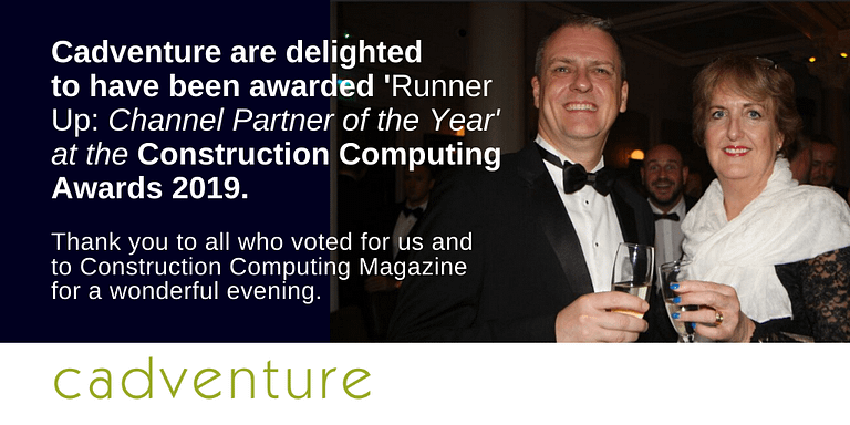 Cadventure Runner Up in Construction Computing Awards 2019